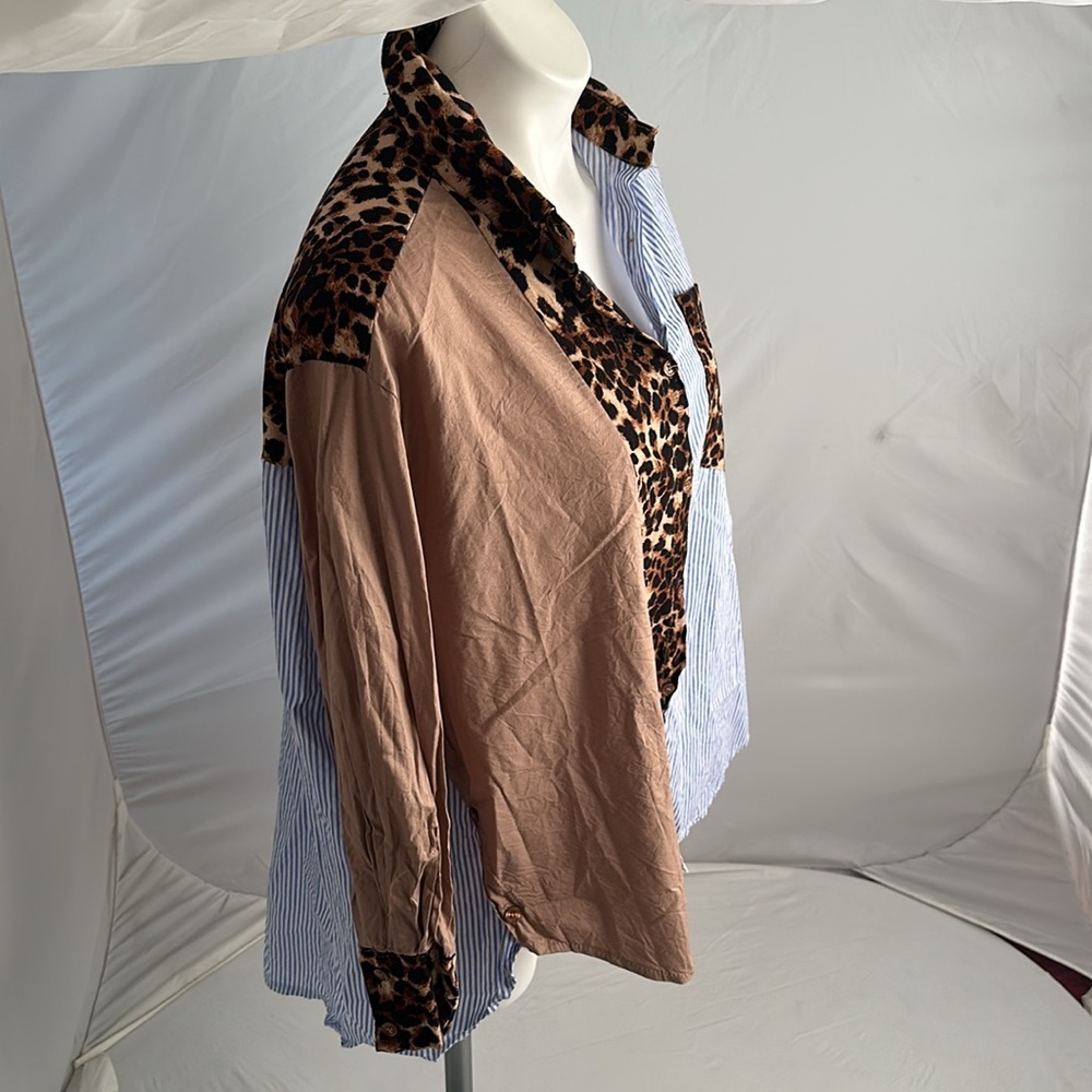 Unbranded Multicolor Mixed Print Button Down Shirt - image 2